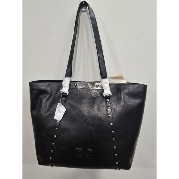 Patricia Nash Leather Studded Tote Shoulder Bag-Benvenuto - Black *NWT* & Dusty - Picture 1 of 8